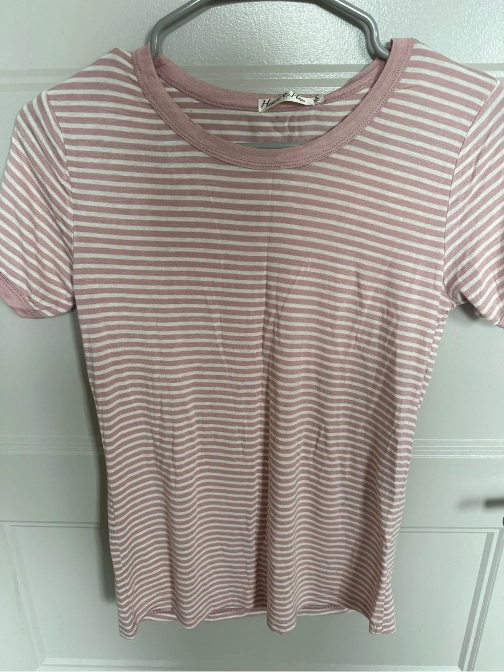 Mauve stripe top size small